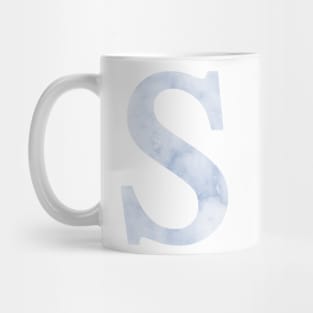 The Letter S Blue Marble Design Mug